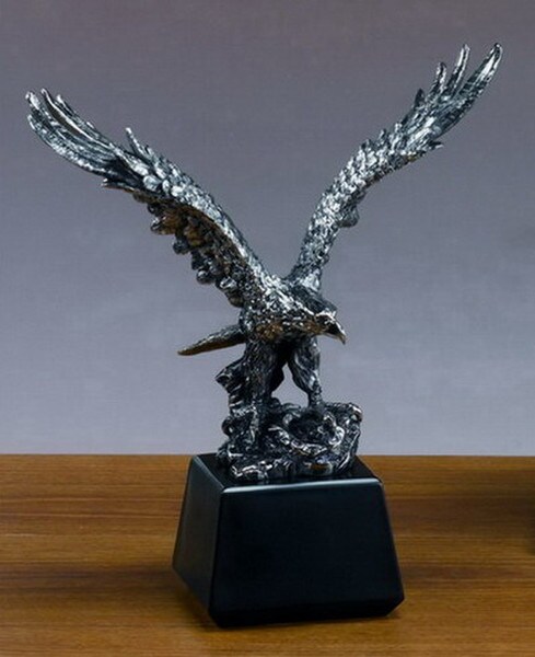 museum quality sculpted Antique Silver Eagle Army Awards Trophies